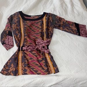 Whitley Patterned Tie Top